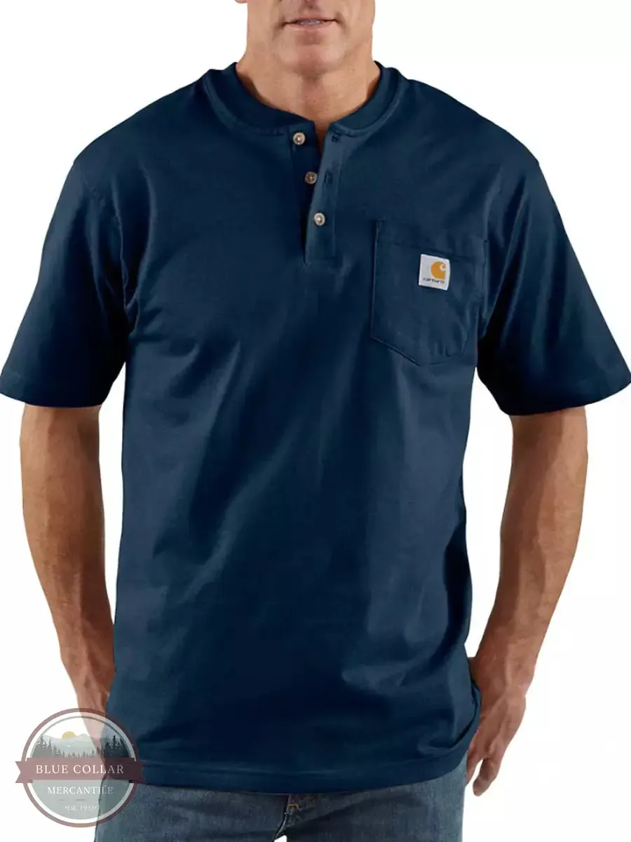 K84 Loose Fit Heavyweight Short Sleeve Pocket Henley T-Shirt