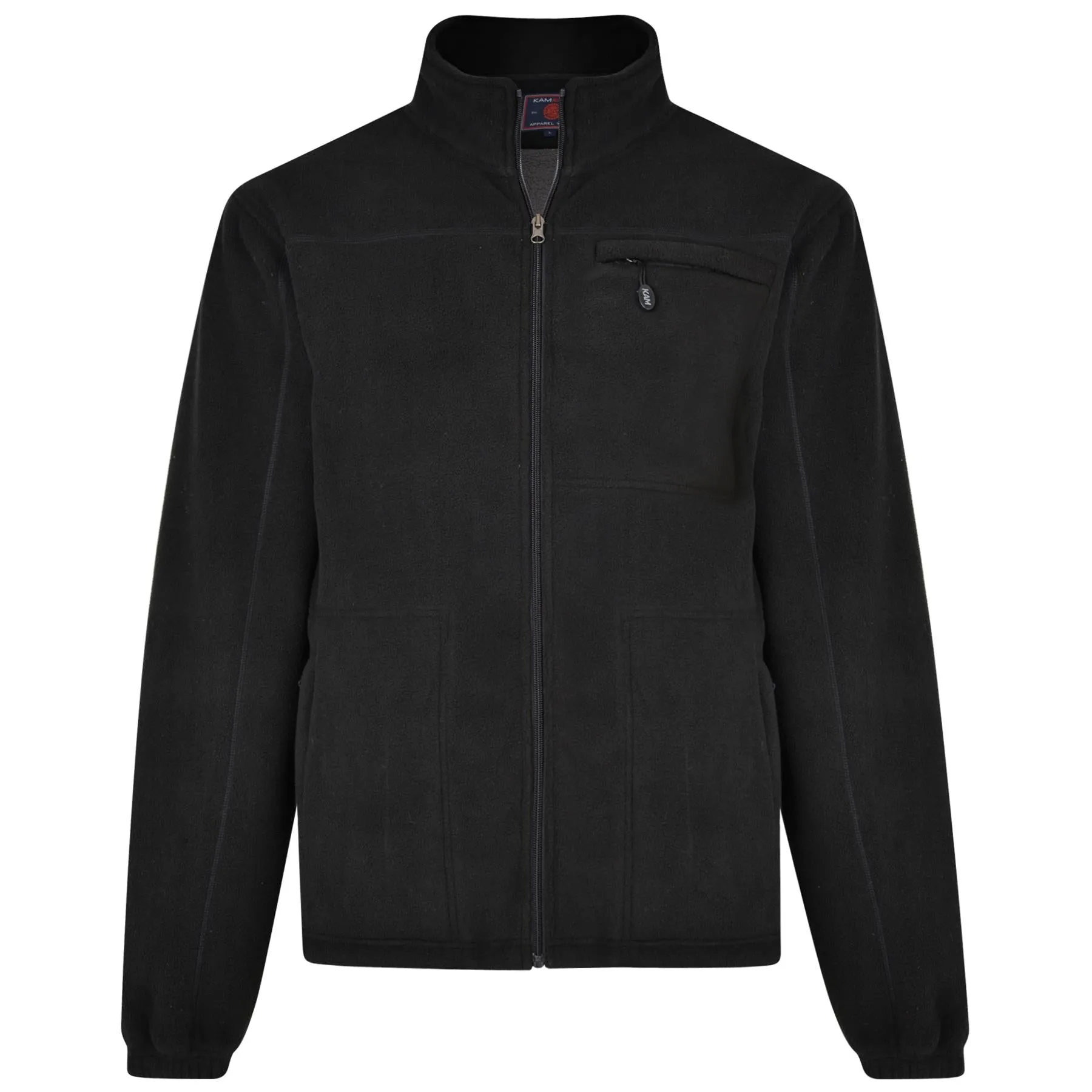 Kam Jeanswear Men's Plus Size Bonded Fleece Jacket in 2 Colours, Sizes 1XL to 8XL