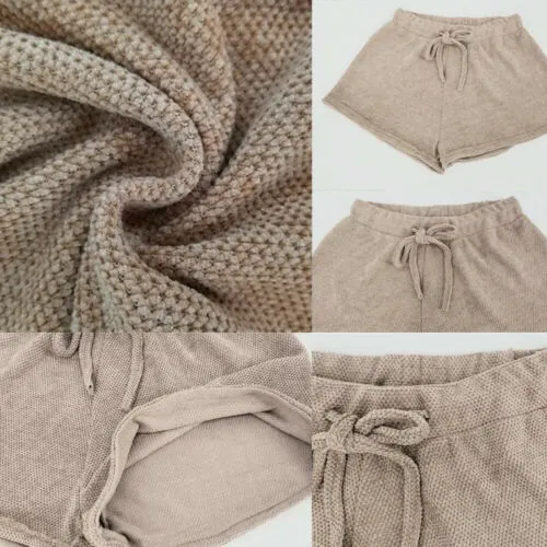 Khaki Strap High Waist Short Pants