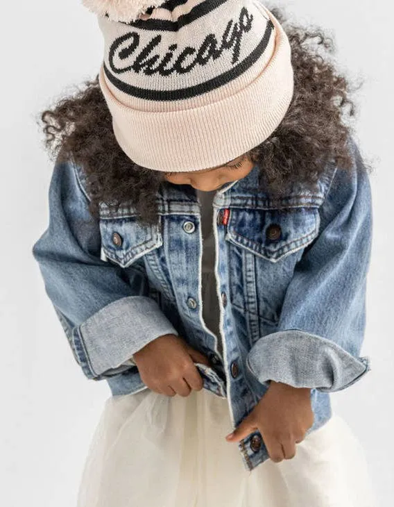 Kids Chicago Beanie in Script