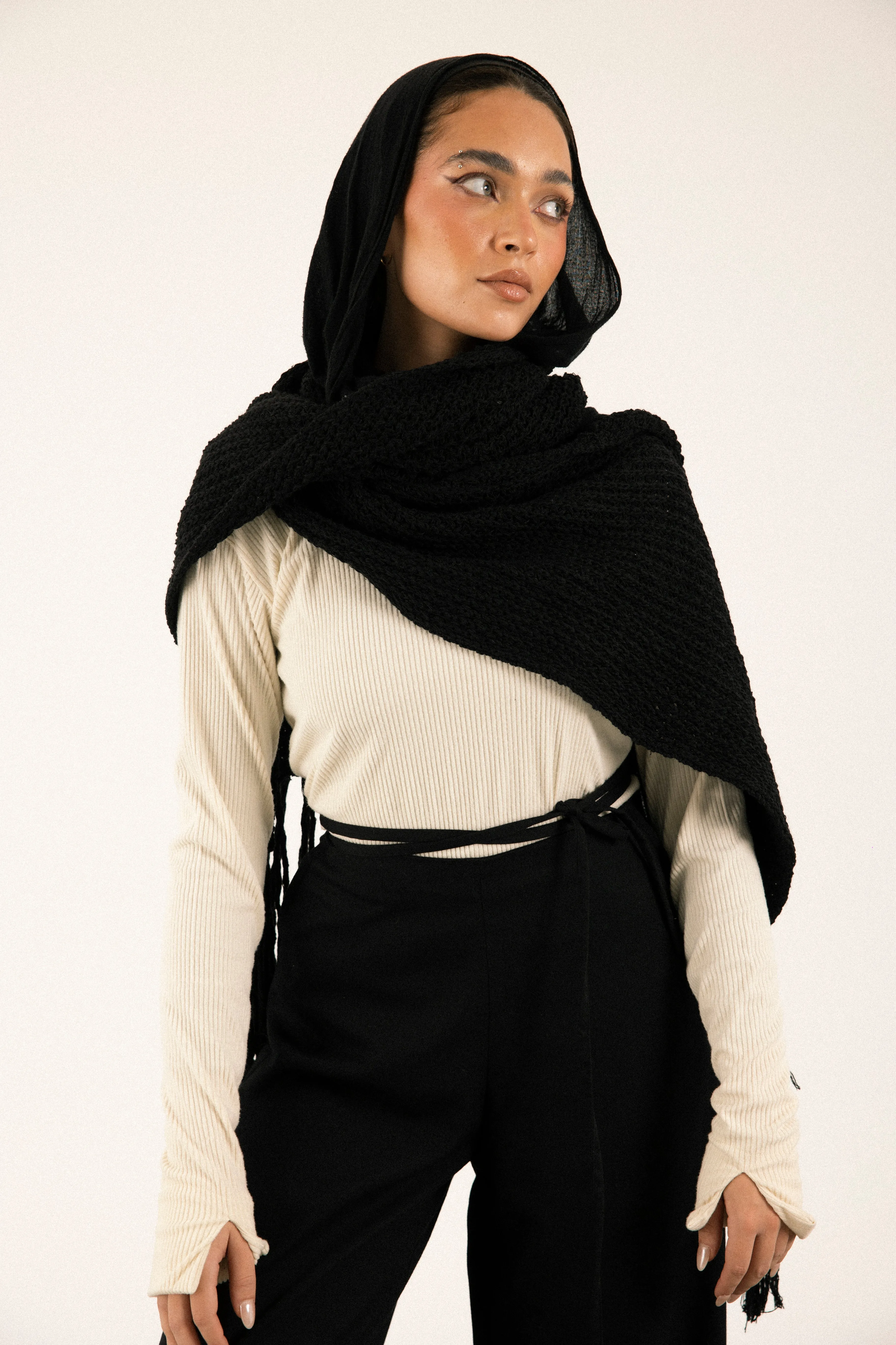 Knit Scarf in Black