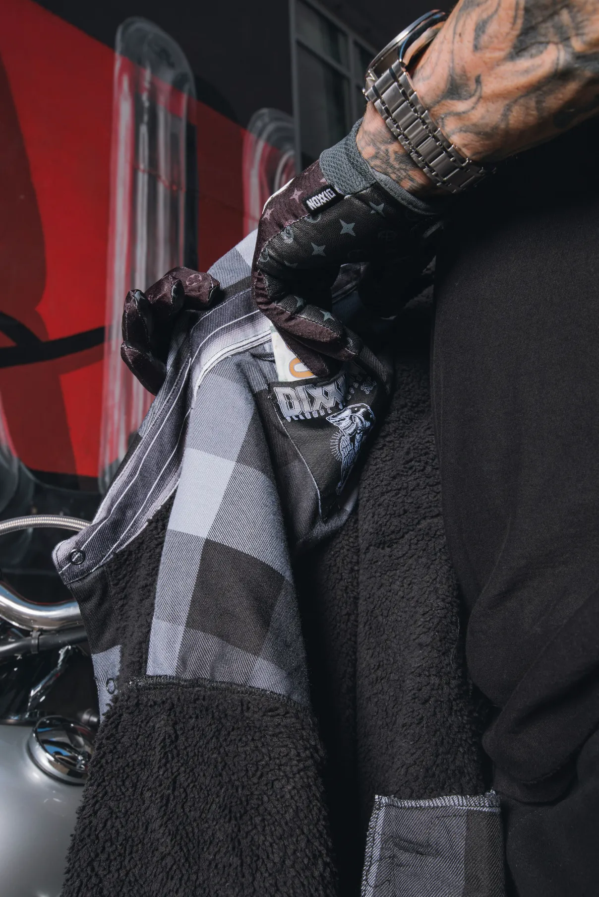 La Muerte Sherpa Lined Flannel Jacket