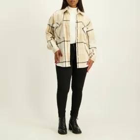 Ladies Stone/Black Shacket