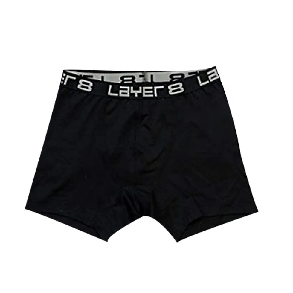 Layer 8 Men's Large Performance Stretch 3 Pack Colorful Long Boxer Briefs (Medium)