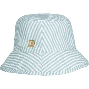 Liewood Damon Sun Hat Bucket Hat | Stripe Sea Blue /White