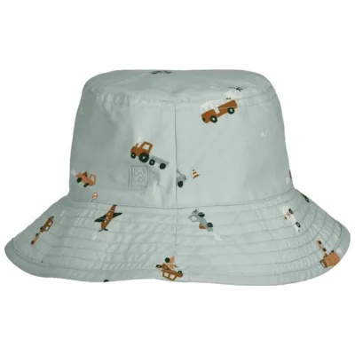 Liewood Damon Sun Hat Bucket Hat | Vehicles Dove Blue