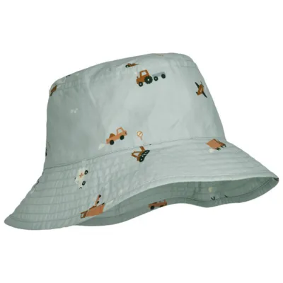 Liewood Damon Sun Hat Bucket Hat | Vehicles Dove Blue