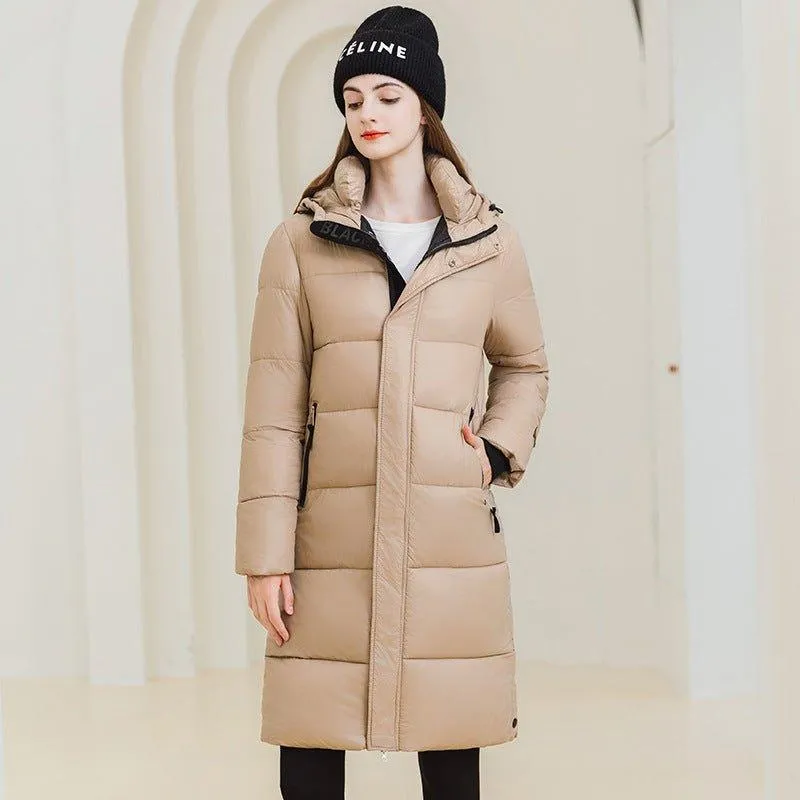 Long Hooded Winter Coat – Warm Cotton Jacket