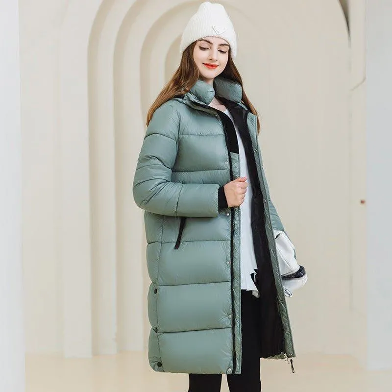 Long Hooded Winter Coat – Warm Cotton Jacket