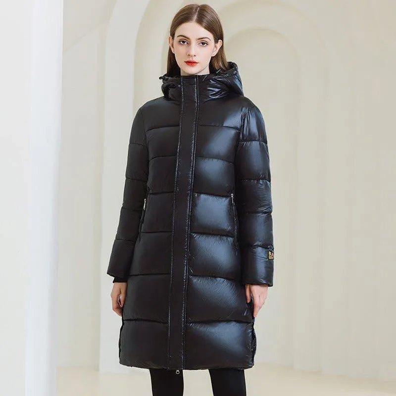 Long Hooded Winter Coat – Warm Cotton Jacket