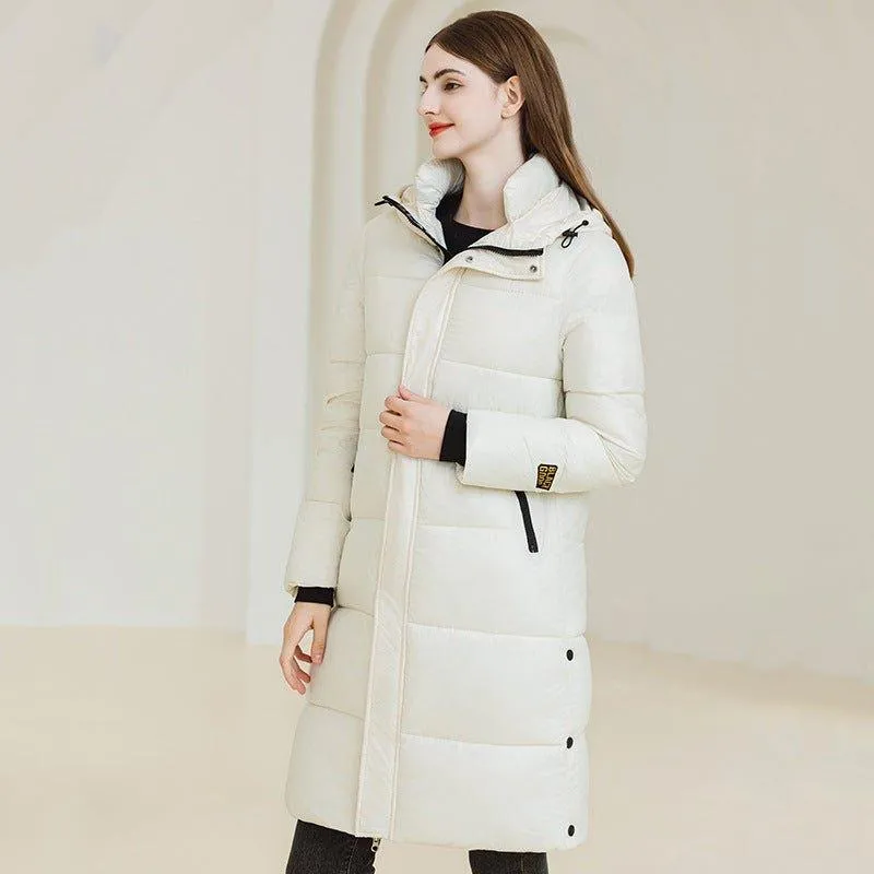 Long Hooded Winter Coat – Warm Cotton Jacket