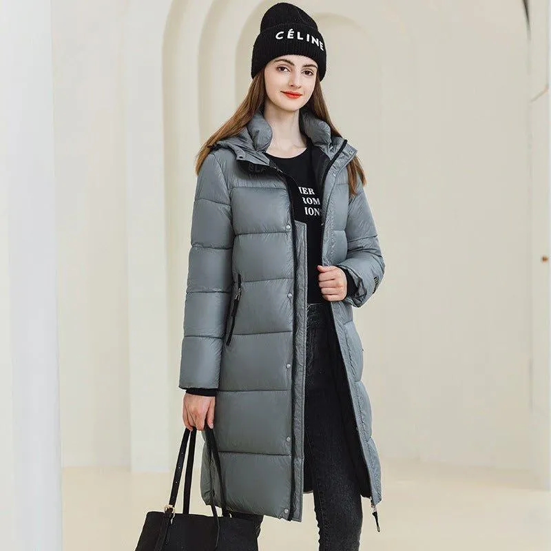 Long Hooded Winter Coat – Warm Cotton Jacket