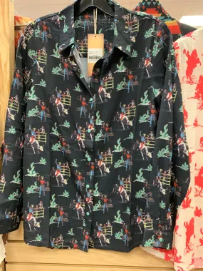 Long Sleeve Rodeo Black Pearl Snap Shirt