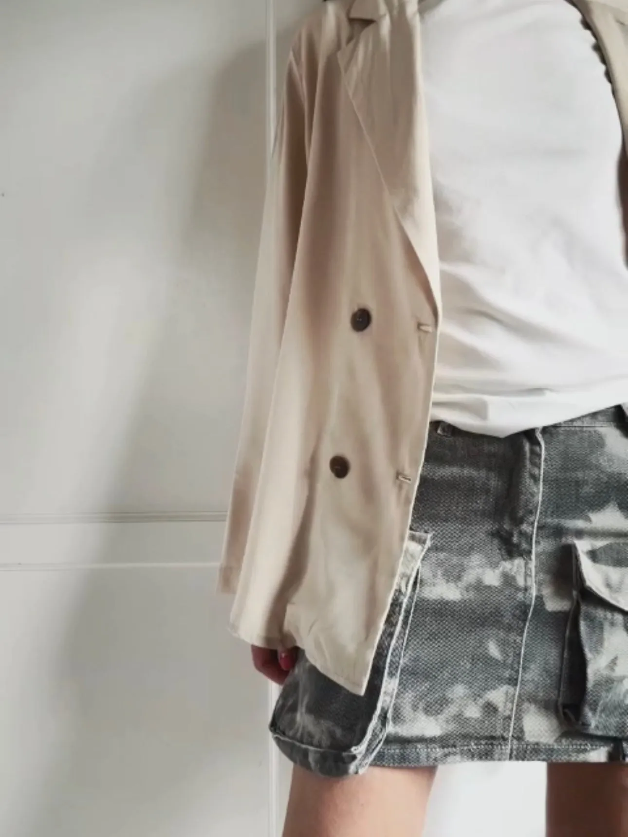 LOOSE CASUAL BLAZER - BEIGE