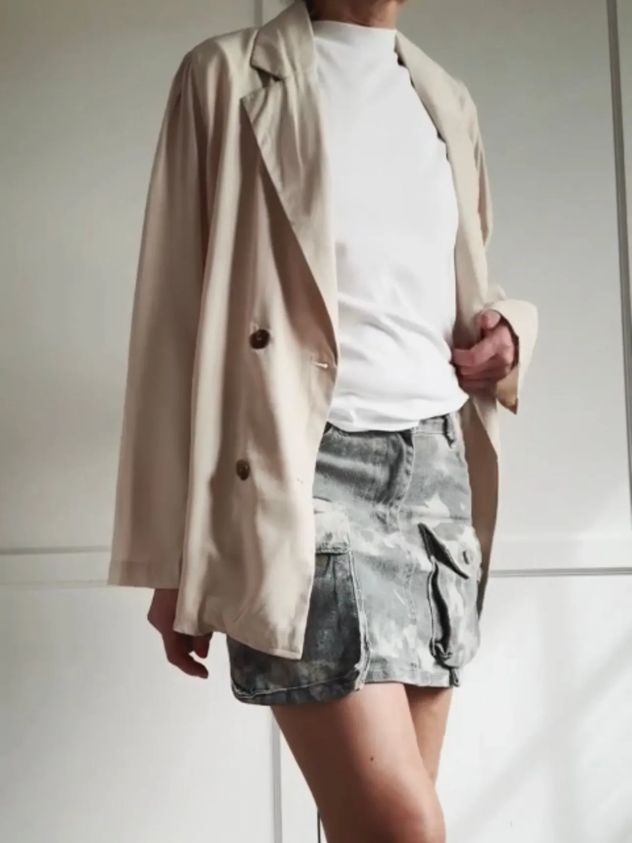 LOOSE CASUAL BLAZER - BEIGE