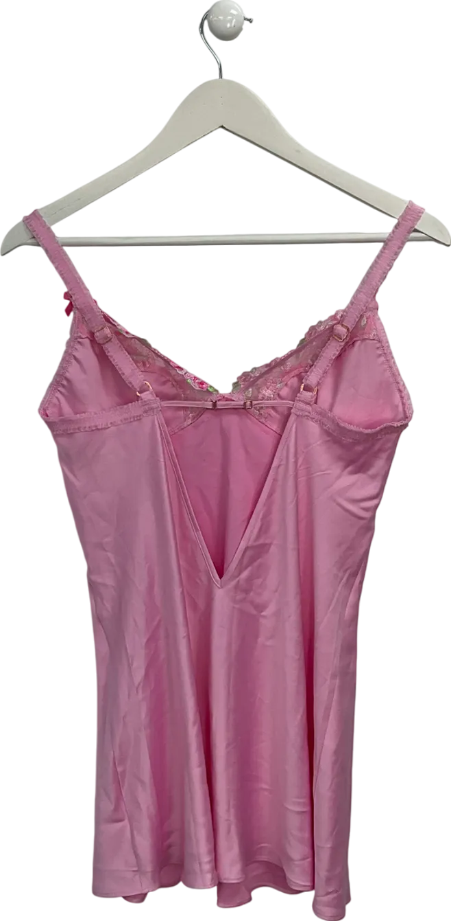 Lounge Underwear Pink Eden Slip Dress And Thong UK XS