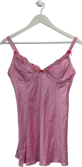 Lounge Underwear Pink Eden Slip Dress And Thong UK XS