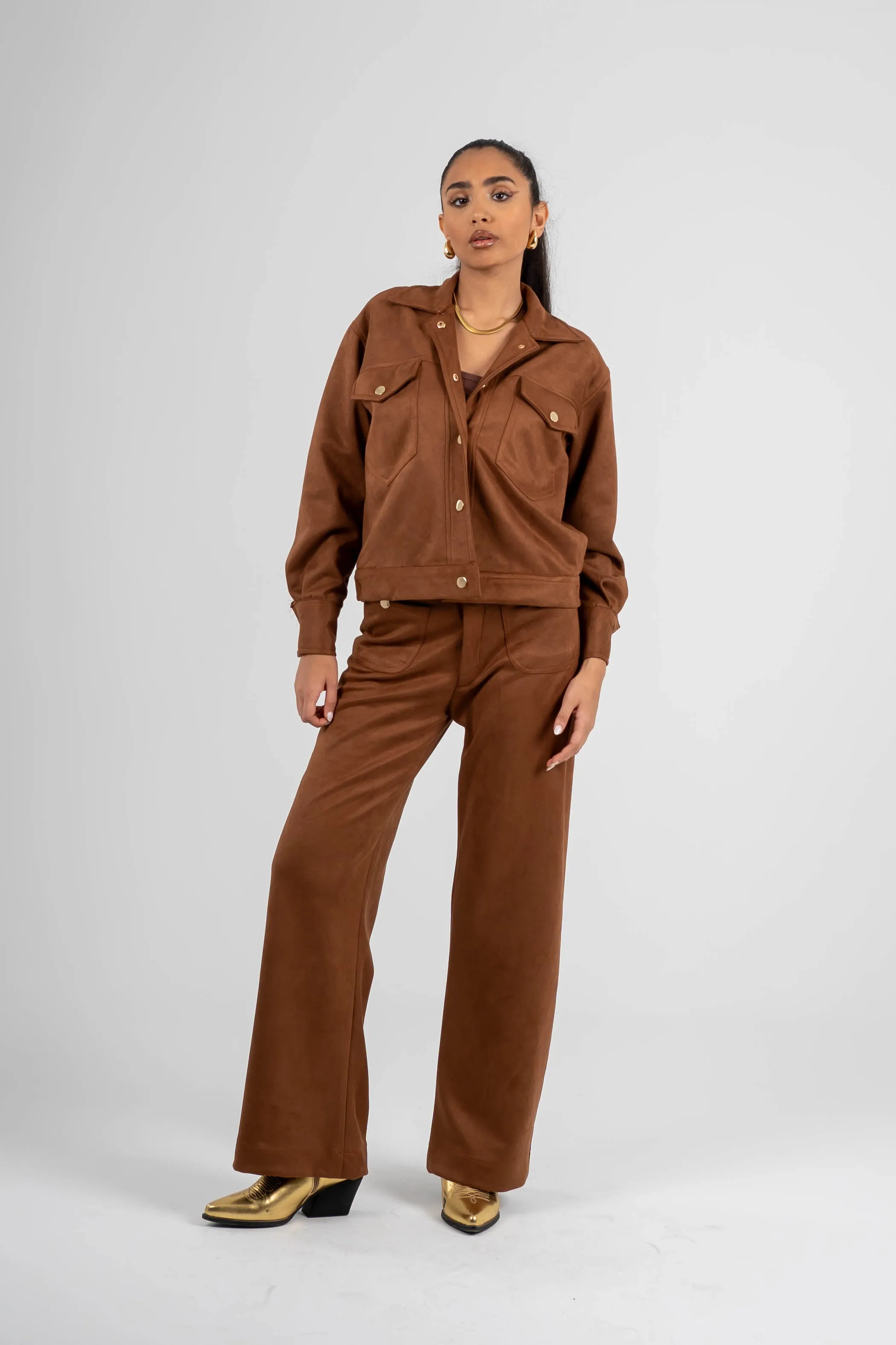 Luxe Suede High Waist Pants - EIAP