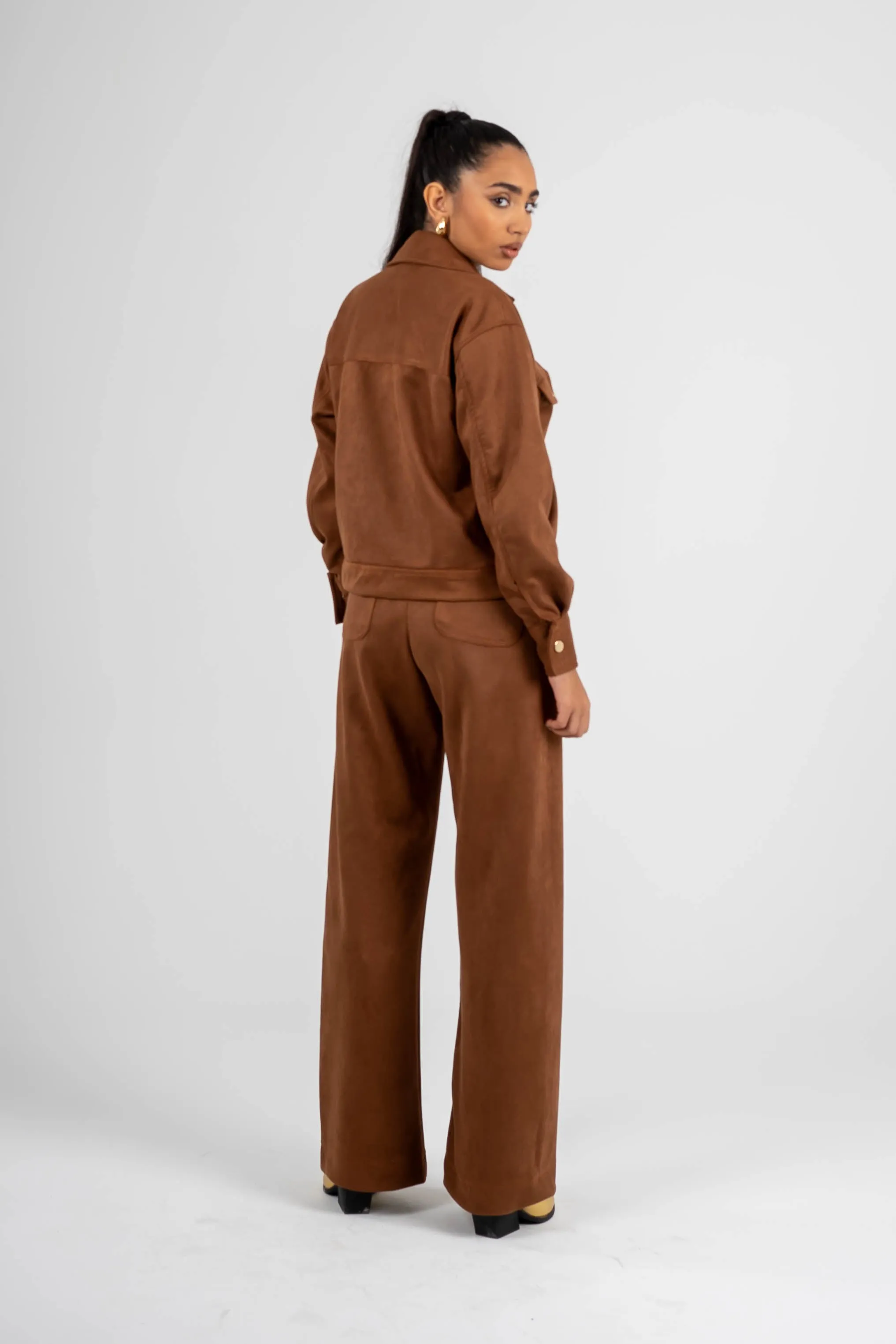 Luxe Suede High Waist Pants - EIAP