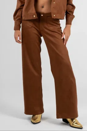 Luxe Suede High Waist Pants - EIAP