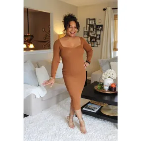 Madison Rib Knit Midi Dress