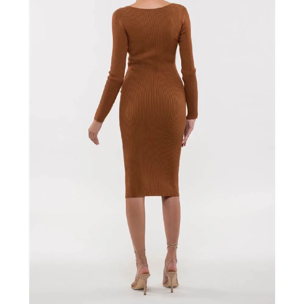 Madison Rib Knit Midi Dress