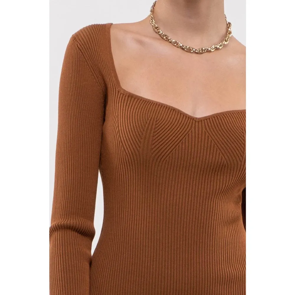 Madison Rib Knit Midi Dress