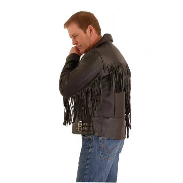Maveric Patrol Leather jacket with fringes - Western look for rockers and bikers 103