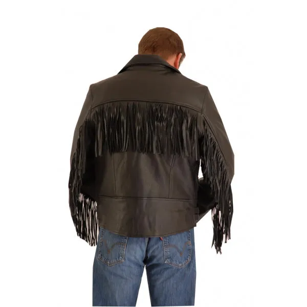 Maveric Patrol Leather jacket with fringes - Western look for rockers and bikers 103