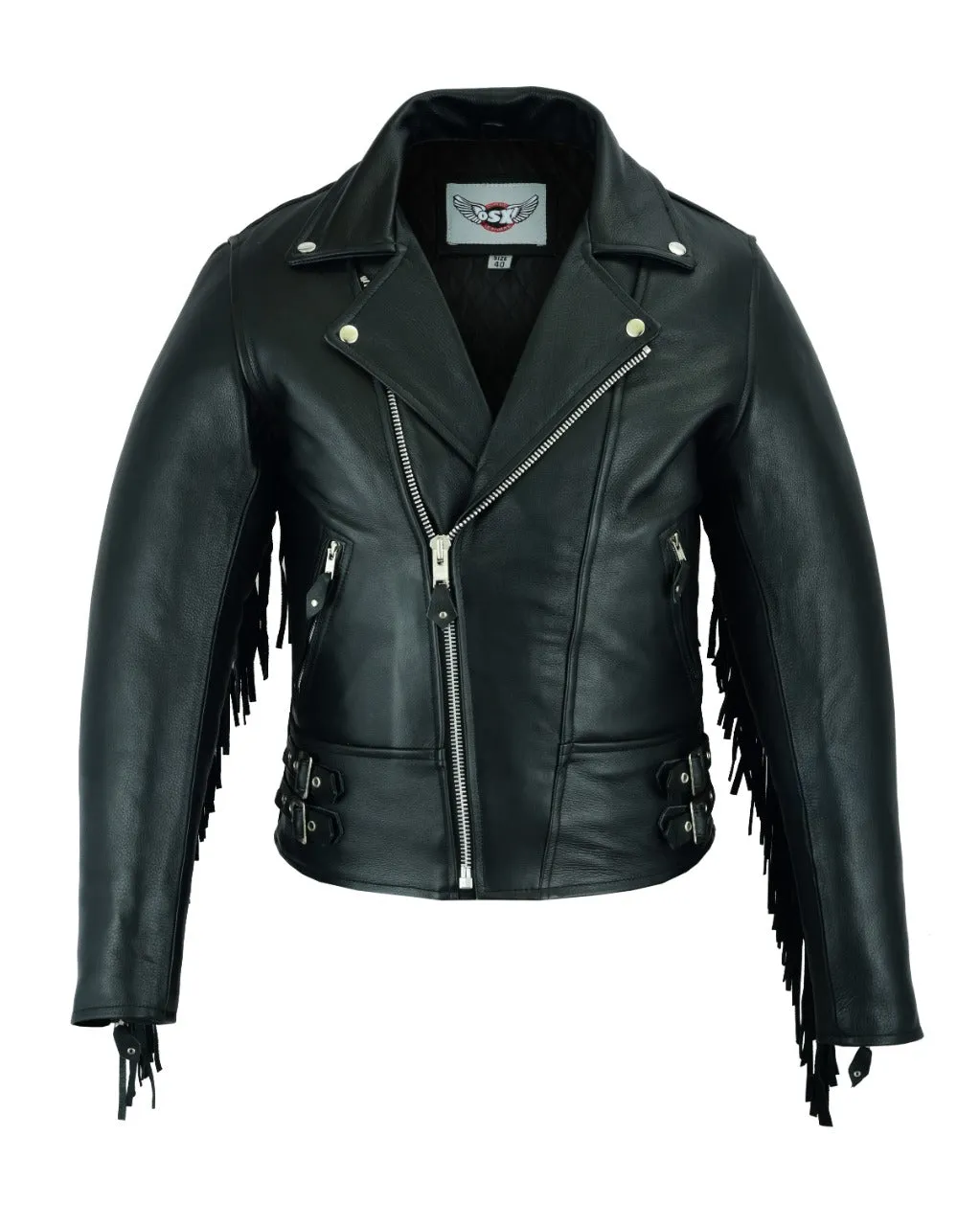 Maveric Patrol Leather jacket with fringes - Western look for rockers and bikers 103