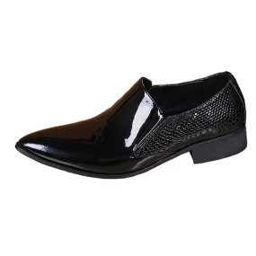 Mens Low Top Pointed Slip On Oxford Shoes