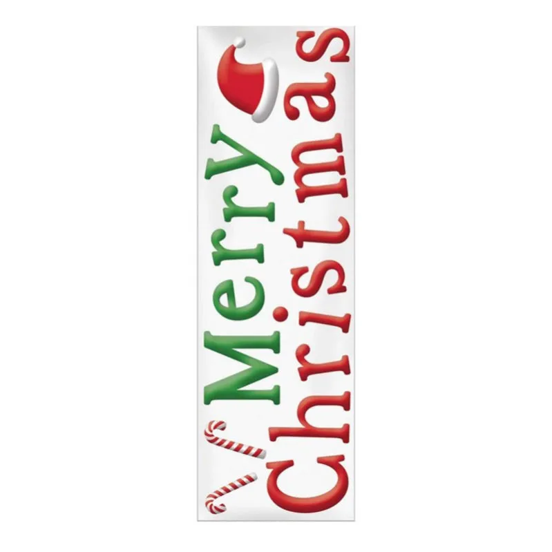 Merry Christmas Gel Cling Decoration 53cm x 16cm Each