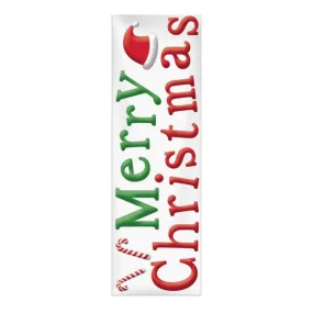 Merry Christmas Gel Cling Decoration 53cm x 16cm Each