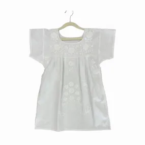 MEXICAN PUEBLA DRESS - WHITE
