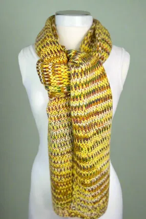 Multi Knit Scarf Mustard