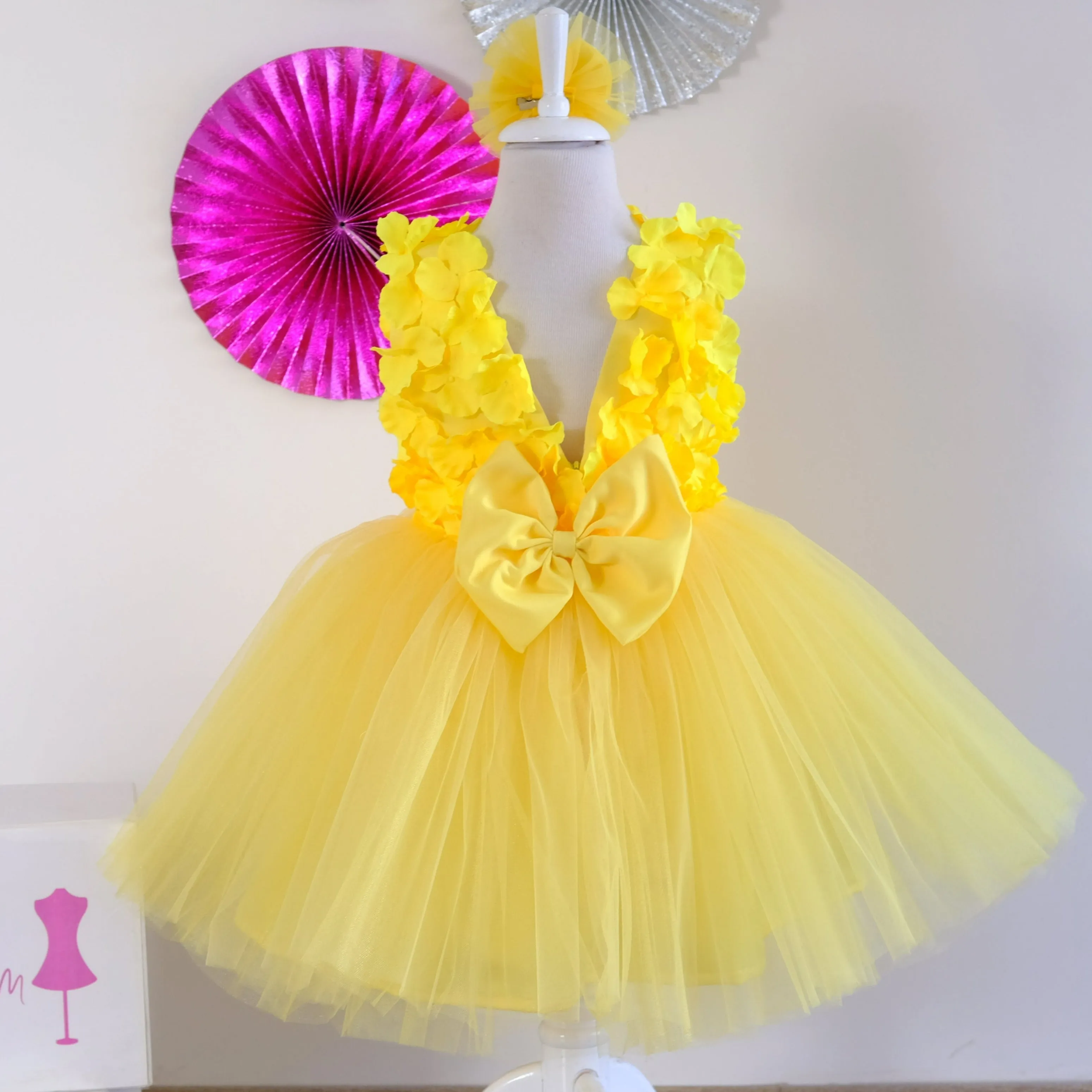 Nalla flower girl dress yellow