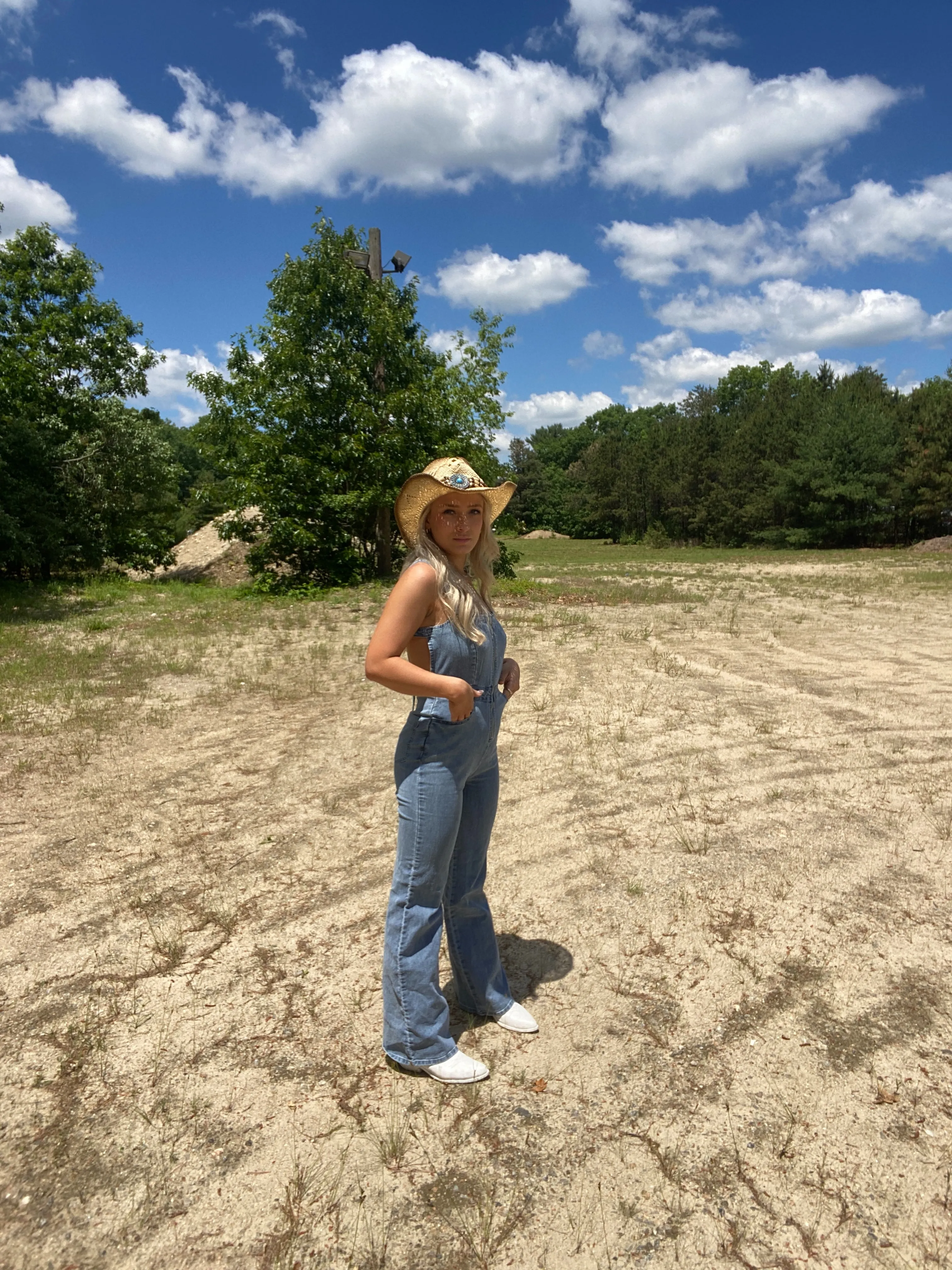 Nashville Heartthrob Denim Jumpsuit