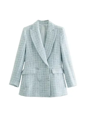 Natalie Tweed Double Breasted Blazer