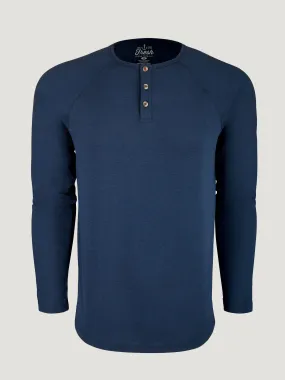 Navy Slim Fit Long Sleeve Henley FINAL SALE