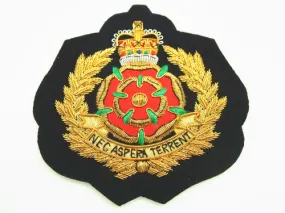Nec Aspera Terrent Bullion Wire Blazer Badge