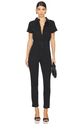 NEW!! Fit For Success Jumpsuit in Black By Good American