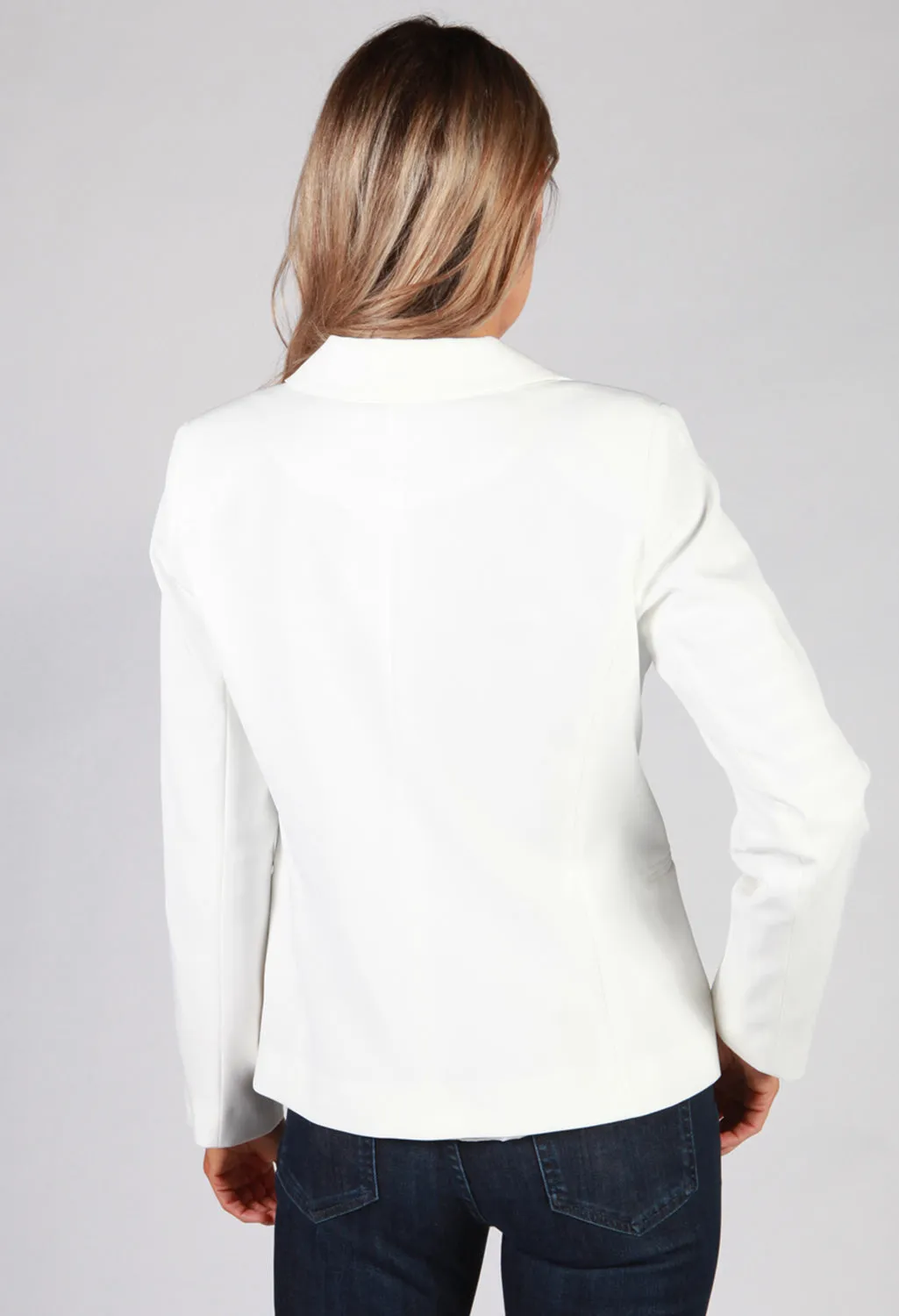 Off White Button Blazer