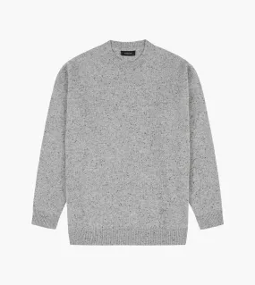 OS Crew Knit Grey Flec