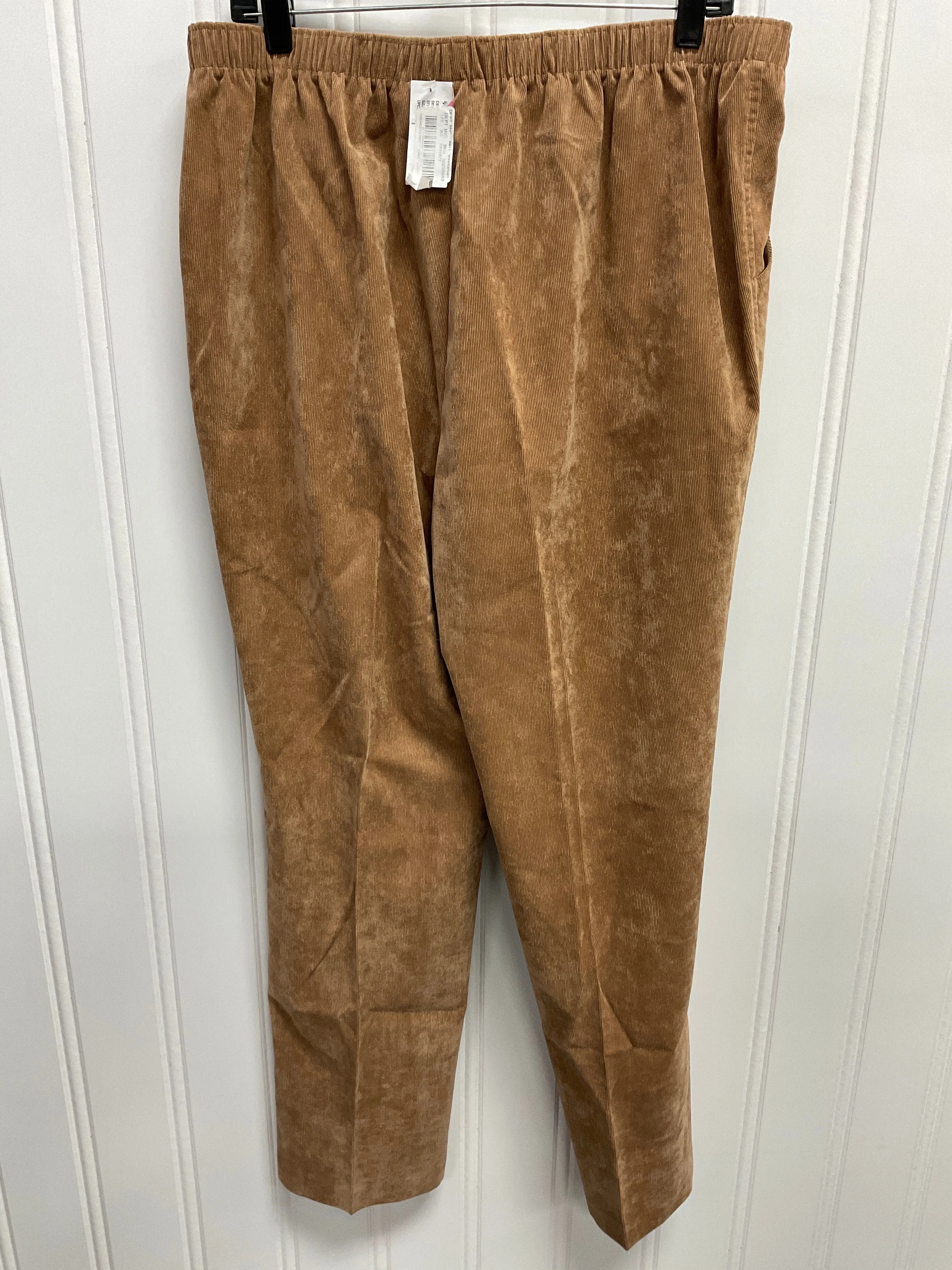 Pants Corduroy By Allison Daley In Tan, Size:16