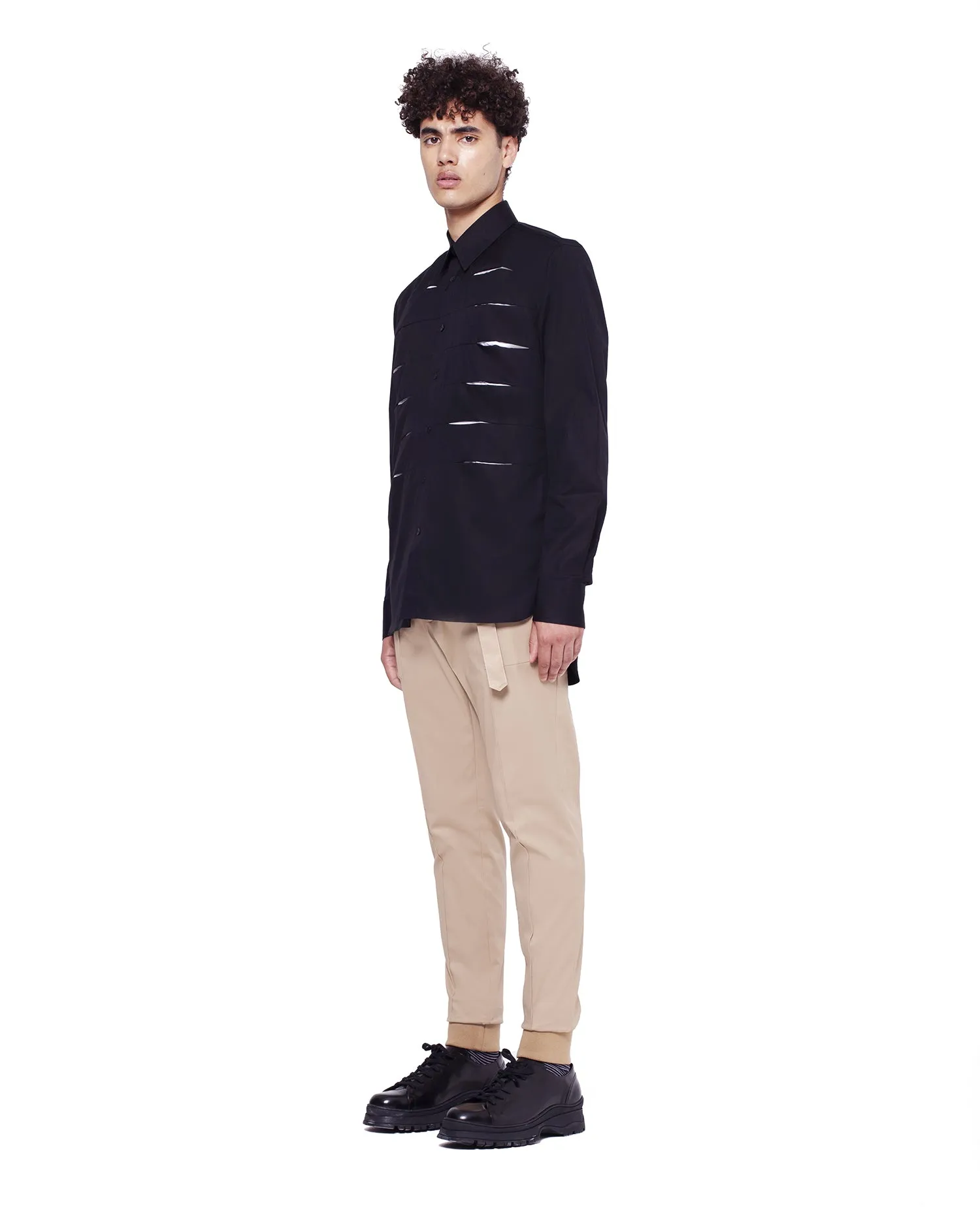 Peekaboo Slim-Fit Shirt - Black/White