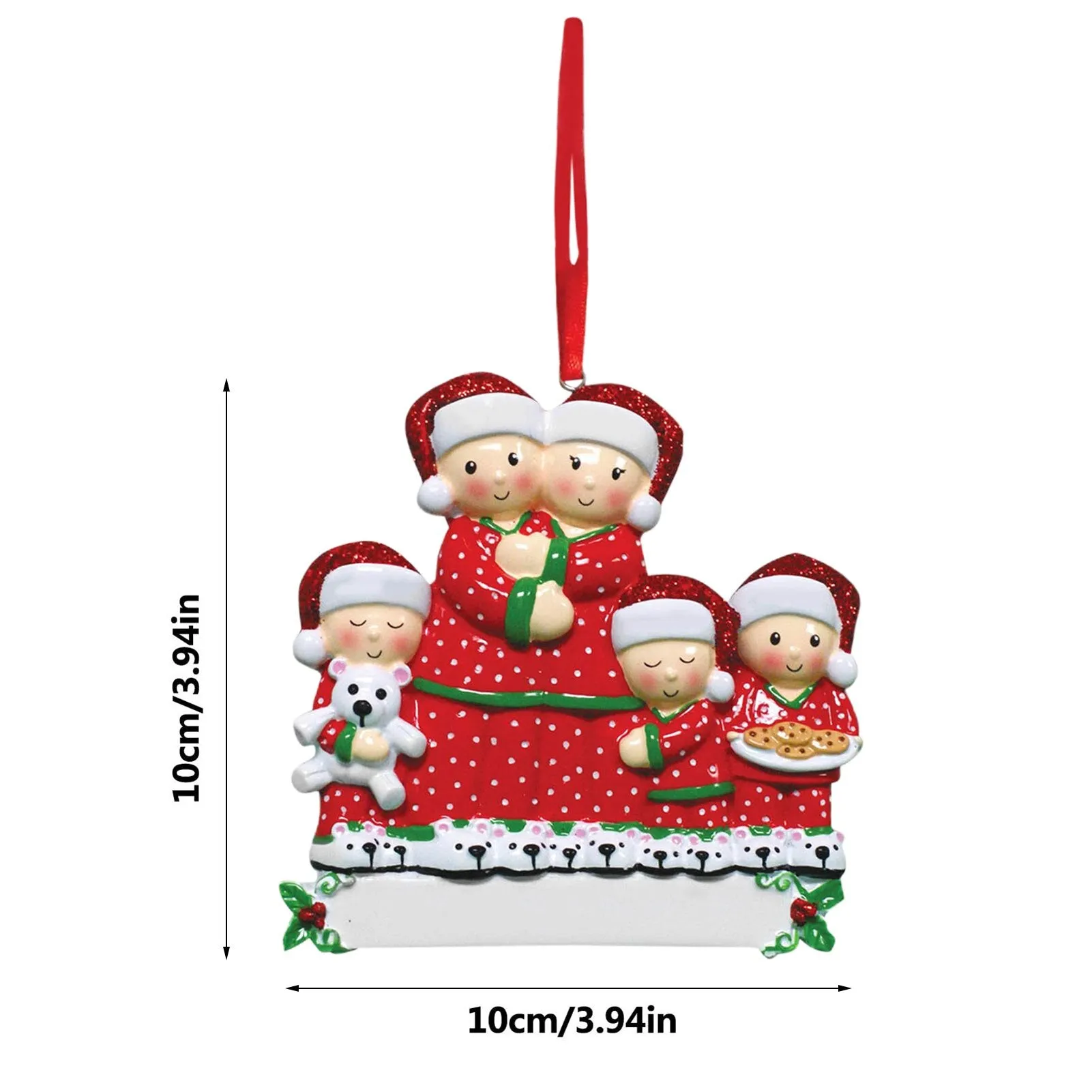Personalised Family Christmas Xmas Tree Bauble Decoration Ornament Elk Deer Family Christmas Holiday Decorations