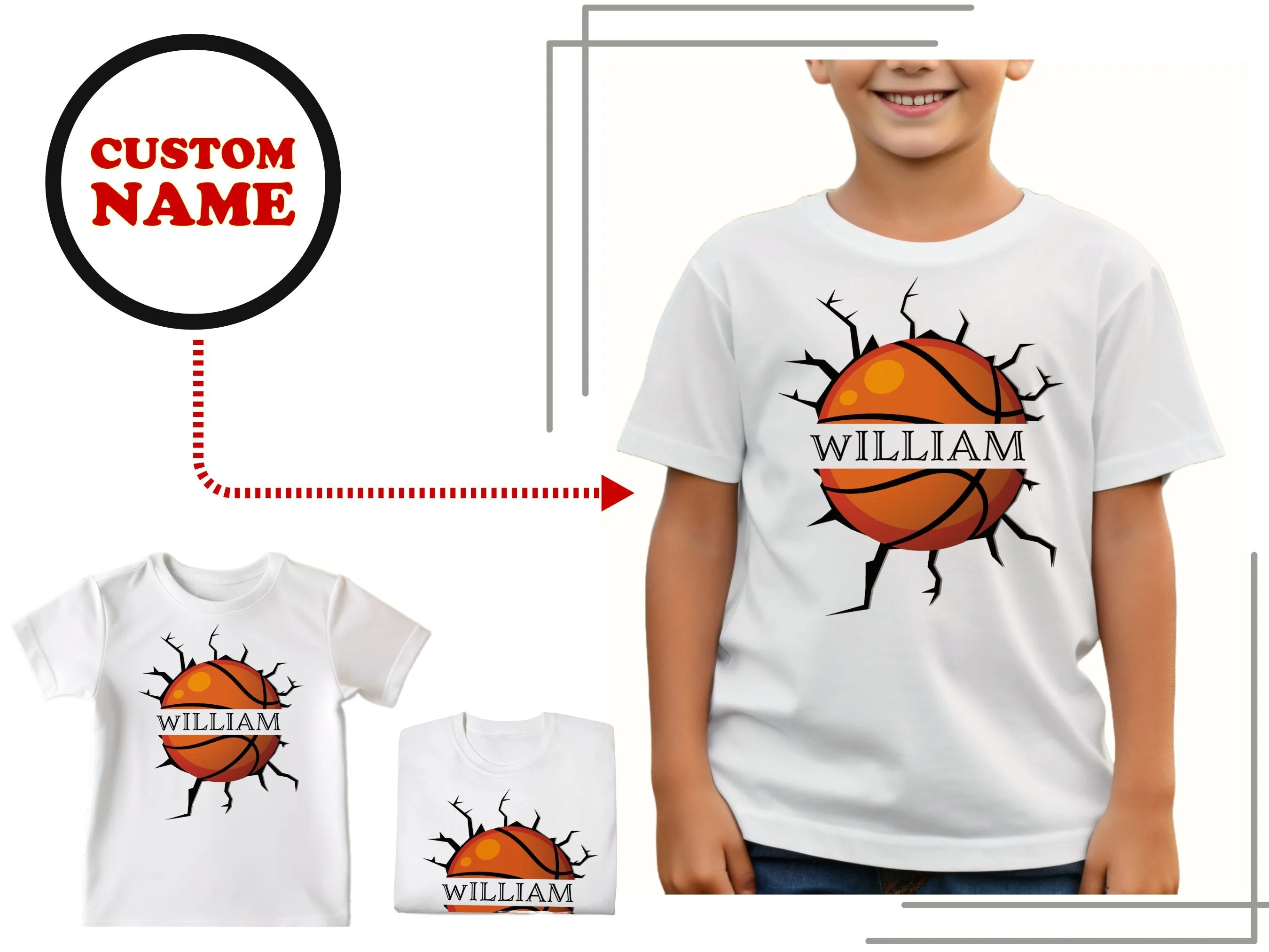 Personalized Sport T-Shirt with Name, Perfect Gift For 5th Birthday Celebration