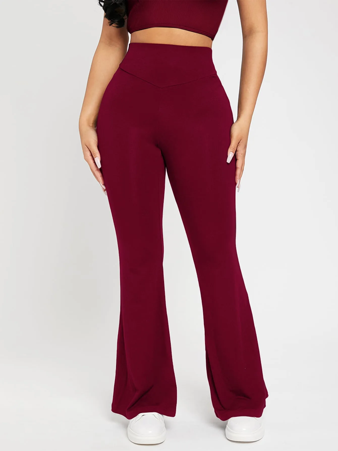 PETITE High Waist Flare Leg Pants