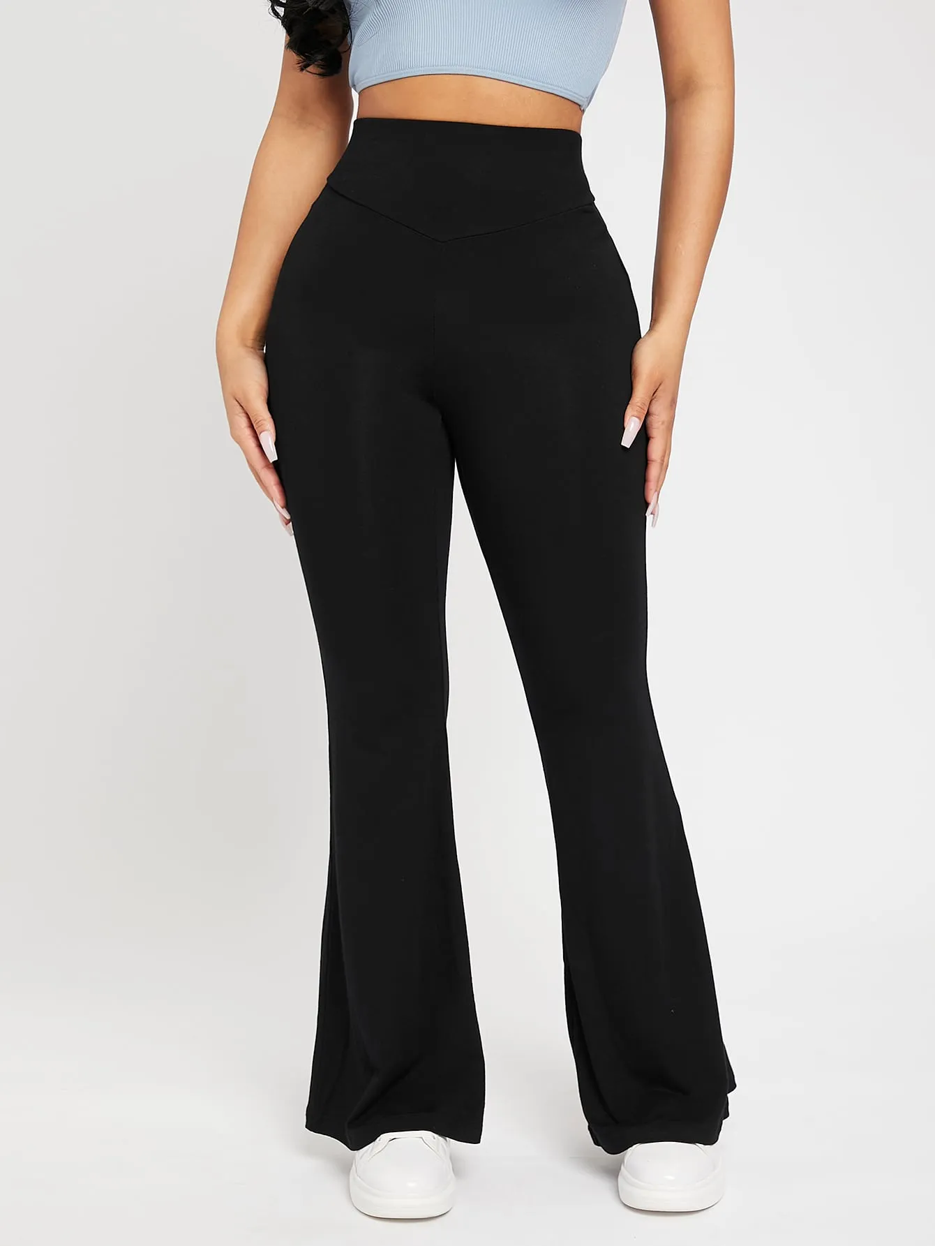 PETITE High Waist Flare Leg Pants