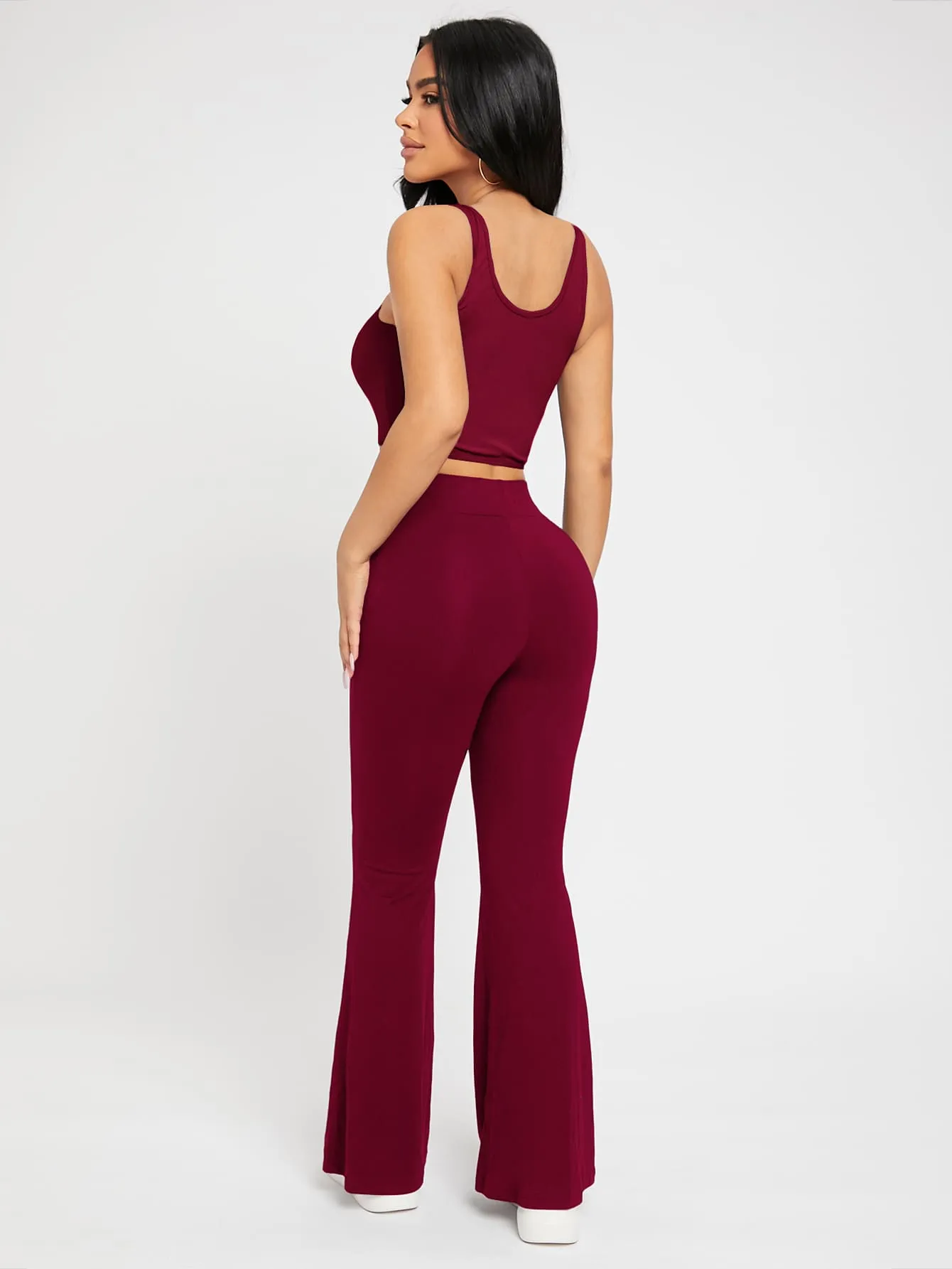 PETITE High Waist Flare Leg Pants